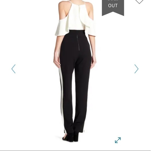 Cold Shoulder Stripe Jumpsuit size 2 - Picture 7 of 7